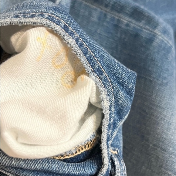 NWT L’AGENCE Straight Leg Distressed Denim Ankle Crop Raw Fray Hem Slim Jeans 25 - Picture 9 of 9